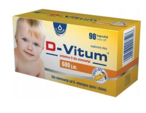 D-Vitum D dla niemowląt 600 j.m., 90 kapsułek