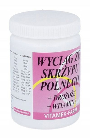 Wyciąg ze skrzypu polnego+drożdże+witaminy 100tab