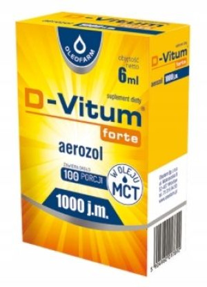 D-Vitum Forte 1000 j.m. aerozol, 6 ml