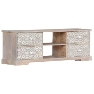 Szafka pod TV, 120x30x40 cm, lite drewno akacjowe