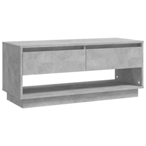 Szafka pod TV, szarość betonu, 102x41x44 cm, płyta wiórowa