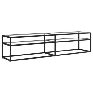 Szafka pod TV, przezroczysta, 180x40x40,5 cm, hartowane szkło