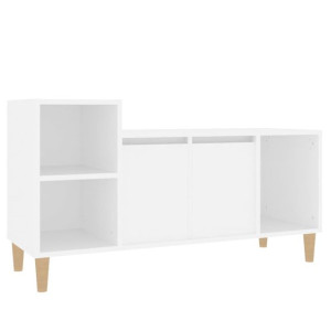 Szafka pod TV, biała, 100x35x55 cm, materiał drewnopochodny