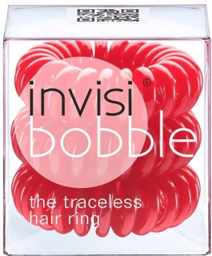 Invisibobble Rapberry Red gumki do włosów 3 sztuki