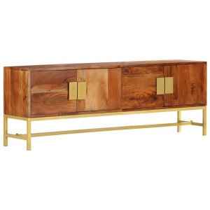 Szafka pod TV, 140x30x50 cm, lite drewno akacjowe