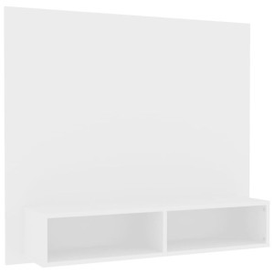 Szafka ścienna pod TV, biała, 102x23,5x90 cm