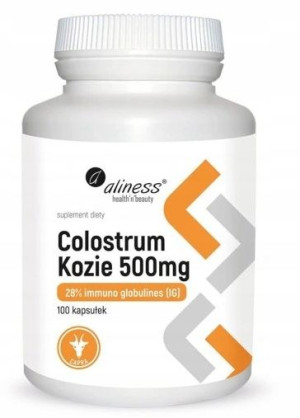 Aliness, Colostrum Kozie 500mg, 100 kapsułek