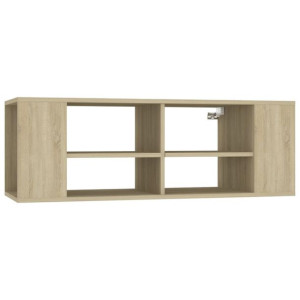 Wisząca szafka pod TV, dąb sonoma, 102x35x35 cm, płyta wiórowa