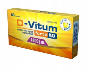D-Vitum Forte Max 4000j.m., 60 kapsułek
