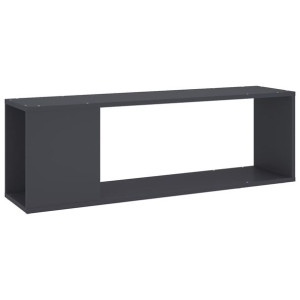 Szafka pod TV, szara, 100x24x32 cm, płyta wiórowa