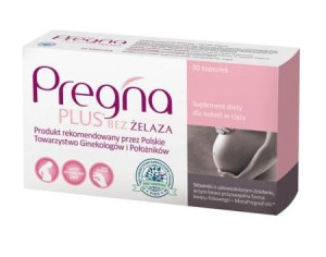 Pregna Plus bez żelaza, 30 kapsułek