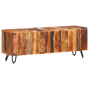 Szafka pod telewizor, 110x30x40 cm, lite drewno odzyskane