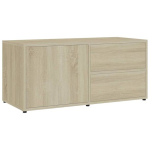 Szafka pod TV, dąb sonoma, 80x34x36 cm, płyta wiórowa