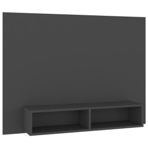 Wisząca szafka pod TV, szara, 120 x 23,5 x 90 cm, płyta wiórowa