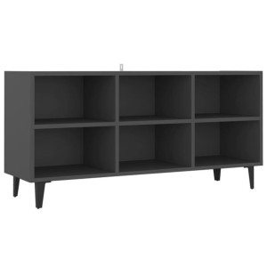 Szafka TV, metalowe nóżki, szara, 103,5x30x50 cm