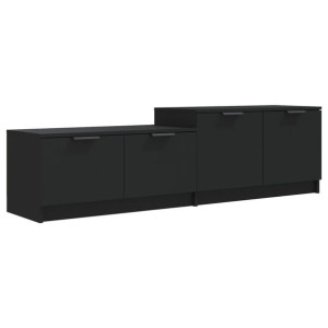 Szafka pod telewizor, czarna, 158,5x36x45 cm