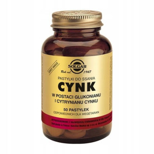 Solgar Cynk do ssania 50 pastylek