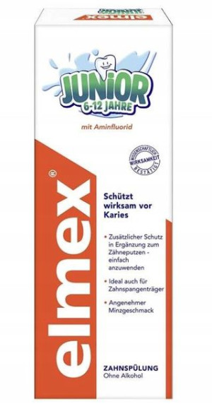 Elmex Junior Płyn do płukaniadzieci 6-12 lat 400ml