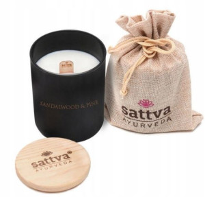 Sattva, Świeczka Sandalwood & Pine, 500g