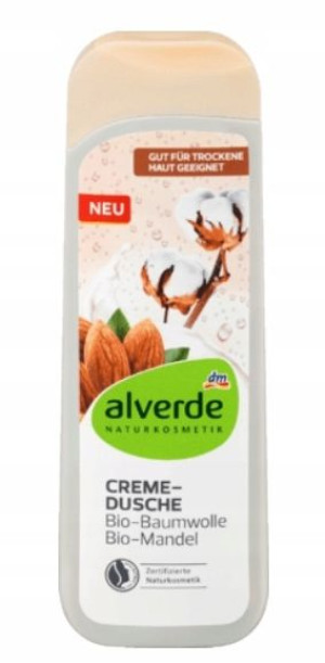 Alverde Krem pod prysznic z bawełny migdała 250 ml