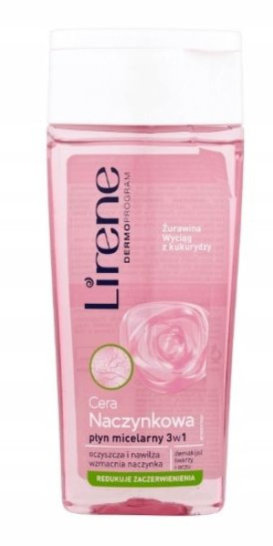 Lirene, Płyn micelarny 3w1,cera naczynkowa,200 ml