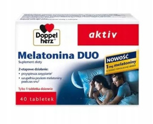 Doppelherz aktiv, Melatonina DUO, 40 tabletek