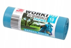 Bratek, Worki na śmieci, niebieskie 120l, 10 sztuk
