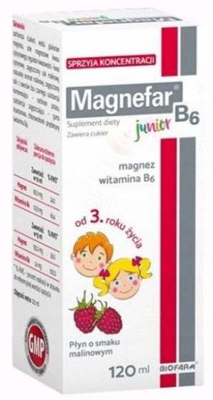 Magnefar B6 Junior płyn 120 ml