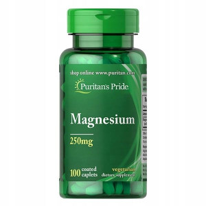 Puritans Pride Magnez 250 mg, 100 tabletek