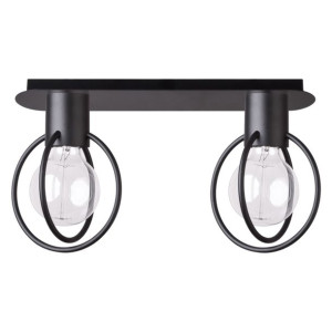 Lampa sufitowa na listwie z 2 drucianymi kloszami NASIRA II