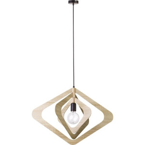 Lampa sufitowa z drewnianym kloszem DASHA