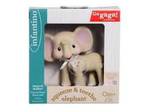 Infantino 905015 Naturalny Gryzaczek Słonik
