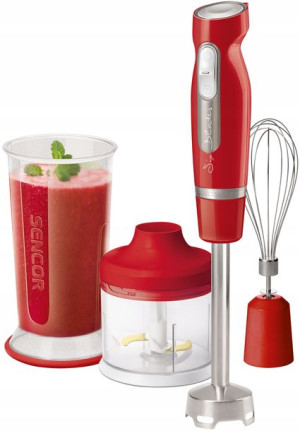 Mikser Blender Ręczny Sencor Zestaw 1000w Czerwony