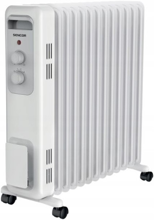 Sencor Grzejnik Elektryczny Olejowy 13 Żeber 2500 W Biały