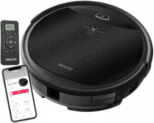 Sencor Robot Sprzątający Smart Wifi 25 W Czarny