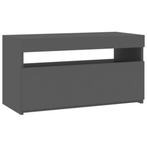 Szafka pod TV z oświetleniem LED, szara, 75x35x40 cm