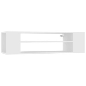 Wisząca szafka TV, biała 100x30x26,5 cm materiał drewnopochodny