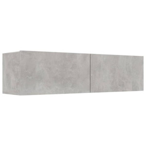 Szafka TV, betonowa szarość, 120x30x30 cm, płyta wiórowa