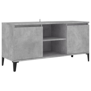 Szafka TV, metalowe nóżki, szarość betonu, 103,5x35x50 cm