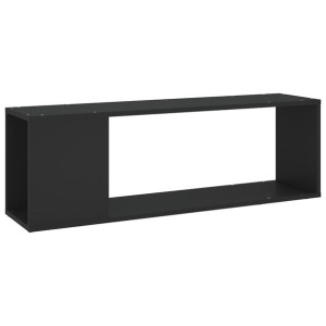 Szafka pod TV, czarna, 100x24x32 cm, płyta wiórowa