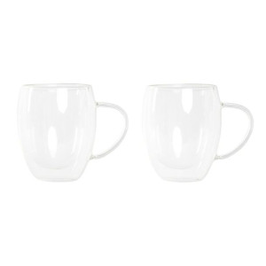 Zestaw filiżanek do kawy DKD Home Decor Szkło Przezroczysty 350 ml Szkło bo
