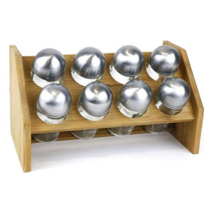 Pojemnik na Przyprawy z Bambusa Quttin (8 pcs) (25 x 14,5 x 14,5 cm)