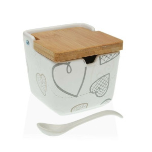 Pojemnik na Cukier Versa Cozy Serca Ceramika (8,8 x 10,3 x 8,8 cm)
