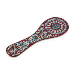 Podkładka pod łyżkę do gotowania Versa Czerwony Mandala Ceramika (10 x 28 c