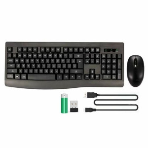 Klawiatura i Myszka Bluestork Clavier Souris Sans Fil Czarny