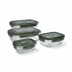 Set Pojemników na Lunch Luminarc Pure Box Szkło Dwuowy (4 pcs)
