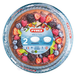 Zestaw naczyń do piekarnika Pyrex Bake&Enjoy Przezroczysty Szkło borokrzemo