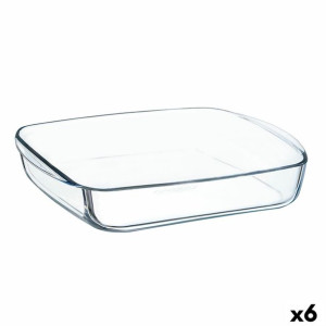 Półmisek Kuchenny Ô Cuisine Kwadratowy 25 x 22 x 5 cm Przezroczysty Szkło (