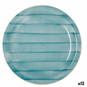 Plochá doska Quid Brisa Marina Ceramika Kolor Zielony (Ø 27 cm) (12 Sztuk)