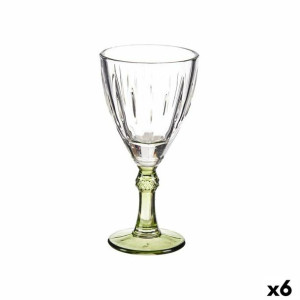 Kieliszek do wina Exotic Szkło Kolor Zielony 6 Sztuk (275 ml)